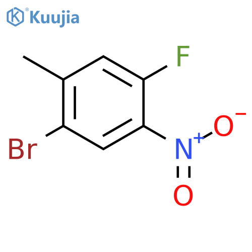 1-Bromo-4-fluoro-2-methyl-5-nitrobenzene structure