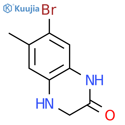 2(1H)-Quinoxalinone, 7-bromo-3,4-dihydro-6-methyl- structure