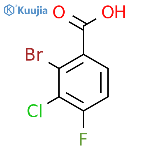 2-Bromo-3-chloro-4-fluorobenzoic acid structure