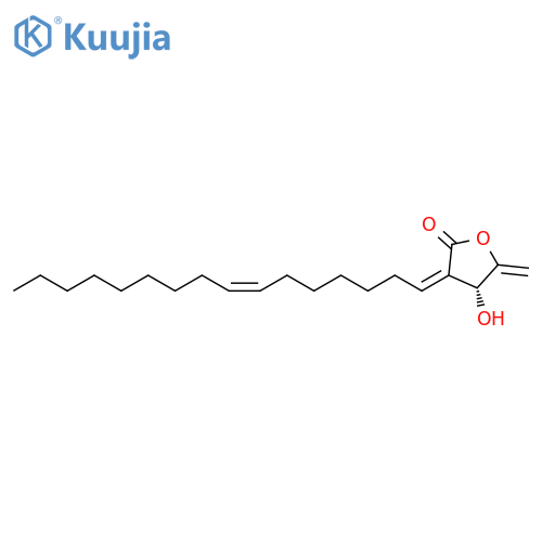 2(3H)-Furanone, 3-(7Z)-7-hexadecen-1-ylidenedihydro-4-hydroxy-5-methylene-, (3Z,4R)- structure