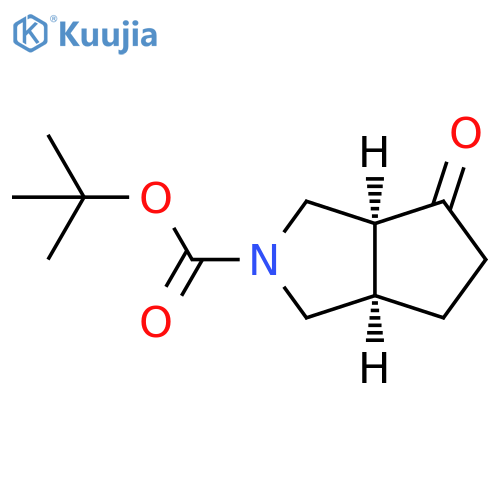 tert-butyl (3aS,6aR)-4-oxo-1,3,3a,5,6,6a-hexahydrocyclopenta[c]pyrrole-2-carboxylate structure