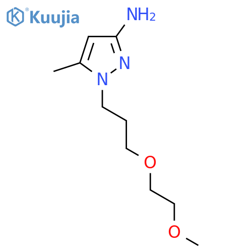 1-[3-(2-methoxyethoxy)propyl]-5-methyl-1H-pyrazol-3-amine structure