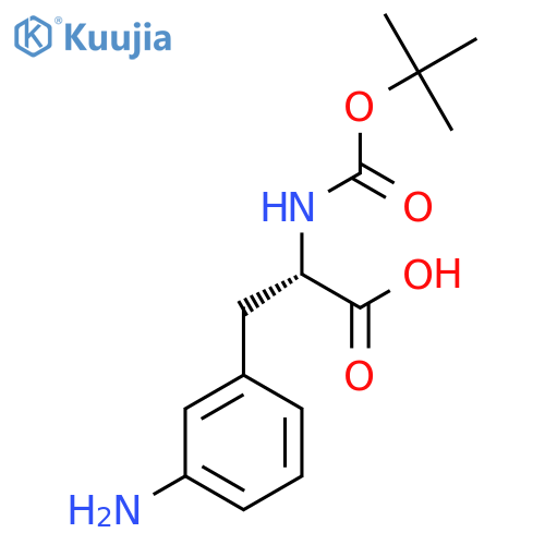 (S)-3-(3-Aminophenyl)-2-((tert-butoxycarbonyl)amino)propanoic acid structure