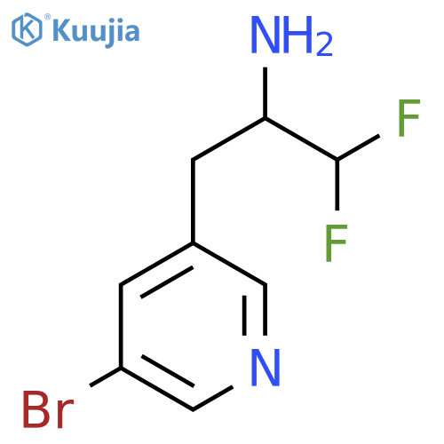 3-(5-bromopyridin-3-yl)-1,1-difluoropropan-2-amine structure