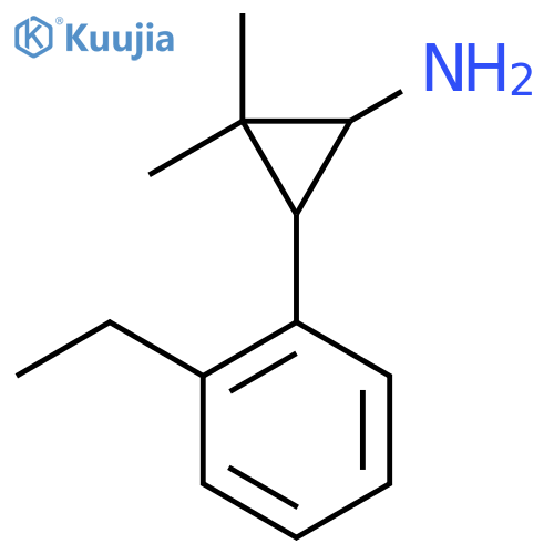 3-(2-ethylphenyl)-2,2-dimethylcyclopropan-1-amine structure