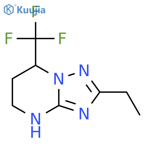 2-ethyl-7-(trifluoromethyl)-4H,5H,6H,7H-1,2,4triazolo1,5-apyrimidine structure