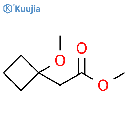 methyl 2-(1-methoxycyclobutyl)acetate structure