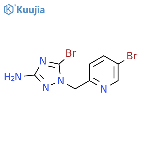 5-bromo-1-(5-bromopyridin-2-yl)methyl-1H-1,2,4-triazol-3-amine structure