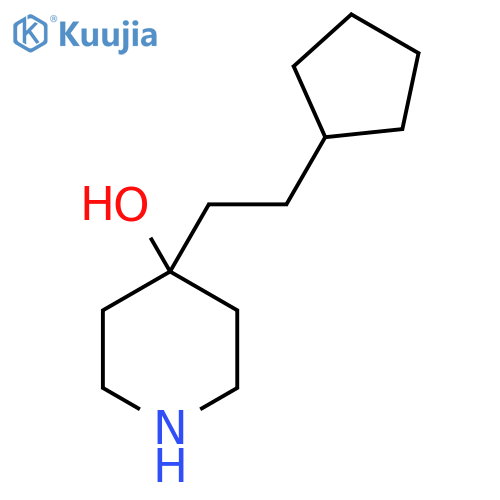 4-(2-cyclopentylethyl)piperidin-4-ol structure