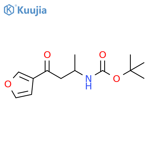 Carbamic acid, N-[3-(3-furanyl)-1-methyl-3-oxopropyl]-, 1,1-dimethylethyl ester structure