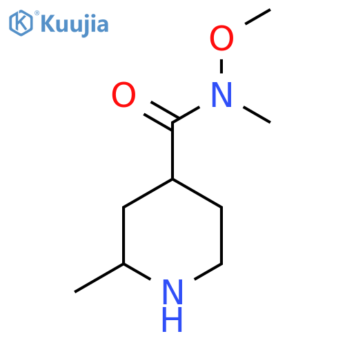 N-Methoxy-N,2-dimethylpiperidine-4-carboxamide structure
