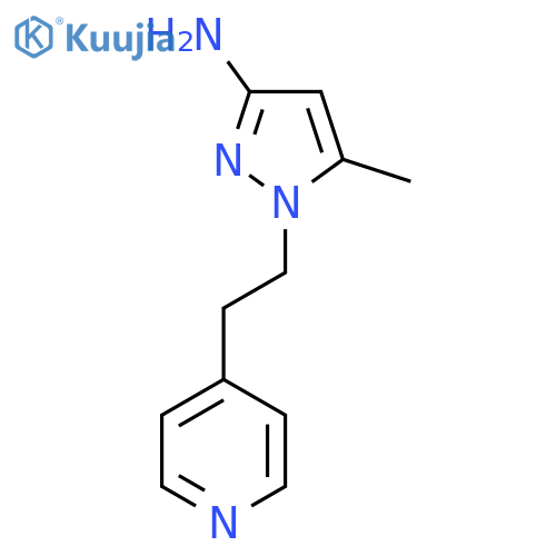 5-methyl-1-2-(pyridin-4-yl)ethyl-1H-pyrazol-3-amine structure