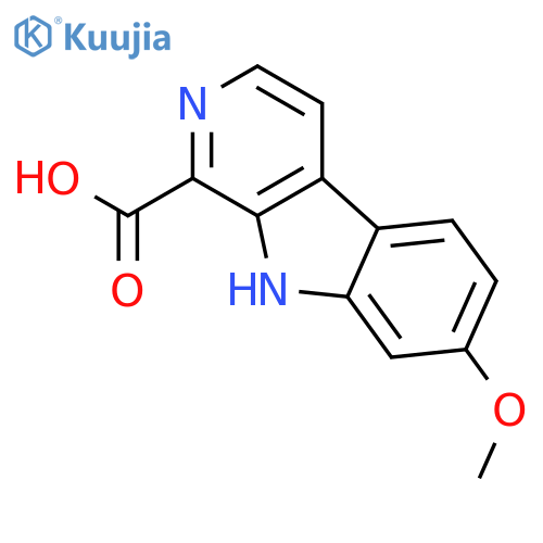 9H-Pyrido[3,4-b]indole-1-carboxylicacid, 7-methoxy- structure