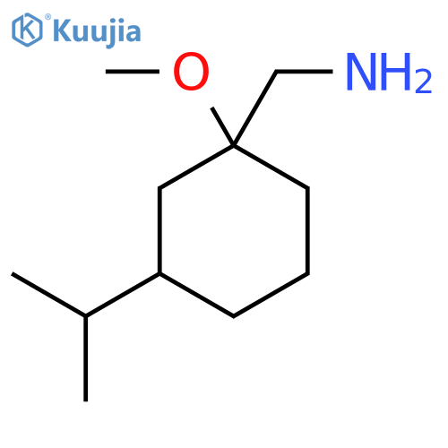 1-methoxy-3-(propan-2-yl)cyclohexylmethanamine structure