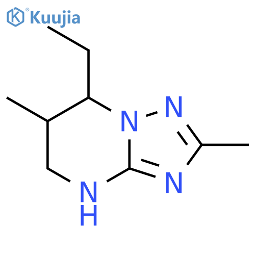7-ethyl-2,6-dimethyl-4H,5H,6H,7H-1,2,4triazolo1,5-apyrimidine structure