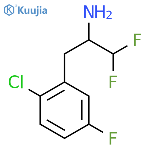 3-(2-chloro-5-fluorophenyl)-1,1-difluoropropan-2-amine structure