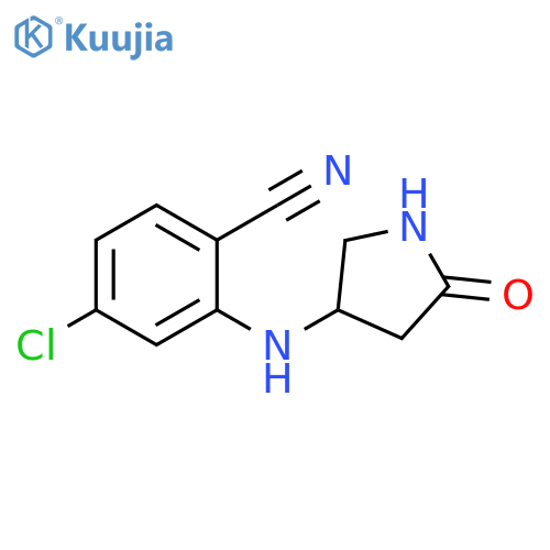 4-chloro-2-(5-oxopyrrolidin-3-yl)aminobenzonitrile structure