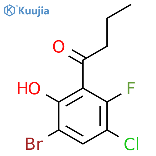 1-(3-Bromo-5-chloro-6-fluoro-2-hydroxyphenyl)butan-1-one structure