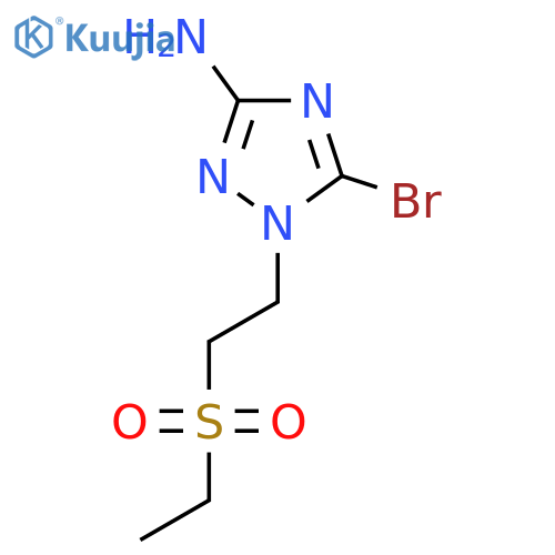 5-bromo-1-2-(ethanesulfonyl)ethyl-1H-1,2,4-triazol-3-amine structure