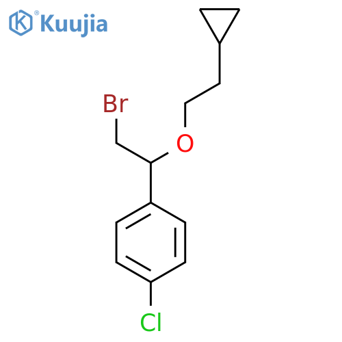 1-2-bromo-1-(2-cyclopropylethoxy)ethyl-4-chlorobenzene structure