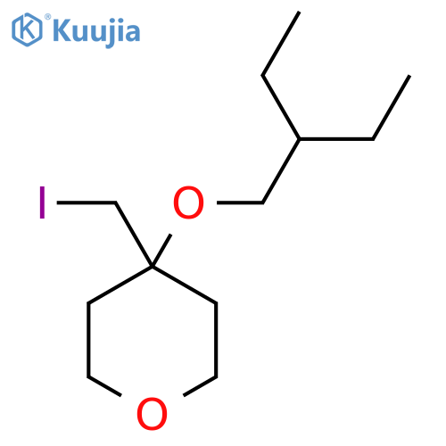 4-(2-ethylbutoxy)-4-(iodomethyl)oxane structure
