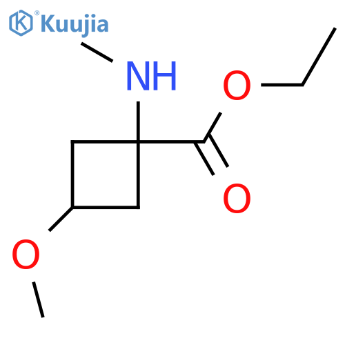 Ethyl 3-methoxy-1-(methylamino)cyclobutane-1-carboxylate structure