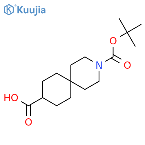 3-[(tert-butoxy)carbonyl]-3-azaspiro[5.5]undecane-9-carboxylic acid structure