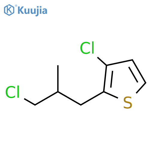 Thiophene, 3-chloro-2-(3-chloro-2-methylpropyl)- structure