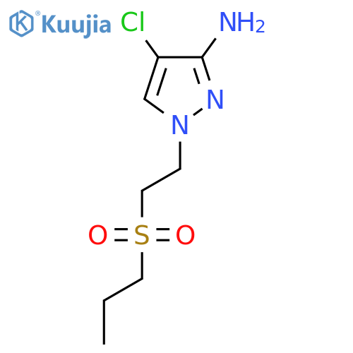4-chloro-1-[2-(propane-1-sulfonyl)ethyl]-1H-pyrazol-3-amine structure