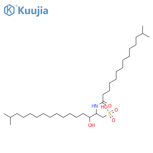 1-Hexadecanesulfonicacid, 3-hydroxy-15-methyl-2-[(13-methyl-1-oxotetradecyl)amino]-, (2R,3R)- structure