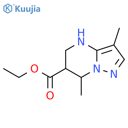 ethyl 3,7-dimethyl-4H,5H,6H,7H-pyrazolo1,5-apyrimidine-6-carboxylate structure
