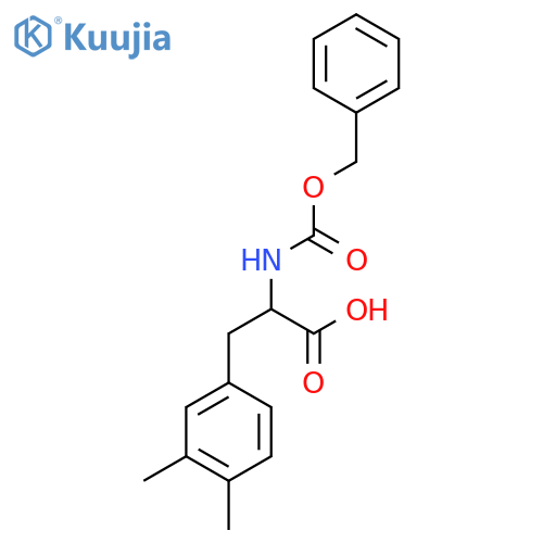 2-{(benzyloxy)carbonylamino}-3-(3,4-dimethylphenyl)propanoic acid structure