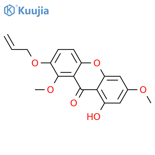 1,2,6,8-Tetrahydroxyxanthone; 2-(2-Propenyl), 1,6-di-Me ether structure