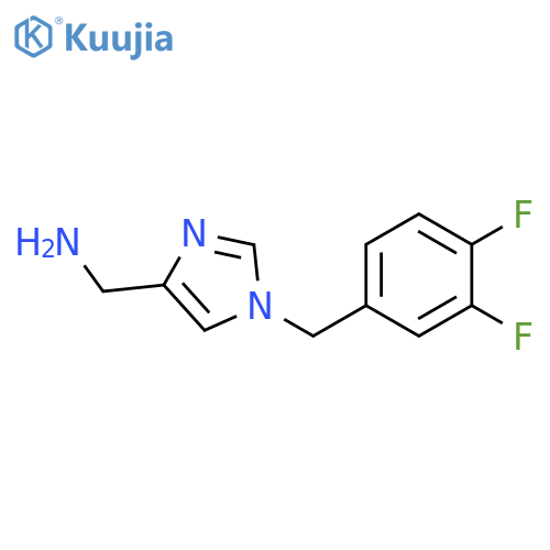(1-(3,4-difluorobenzyl)-1H-imidazol-4-yl)methanamine structure