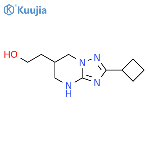 2-{2-cyclobutyl-4H,5H,6H,7H-1,2,4triazolo1,5-apyrimidin-6-yl}ethan-1-ol structure