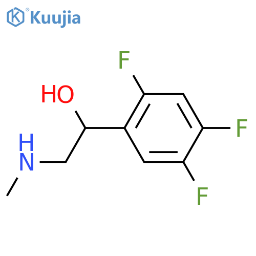 2-(methylamino)-1-(2,4,5-trifluorophenyl)ethan-1-ol structure