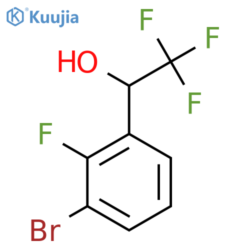 1-(3-bromo-2-fluorophenyl)-2,2,2-trifluoroethan-1-ol structure
