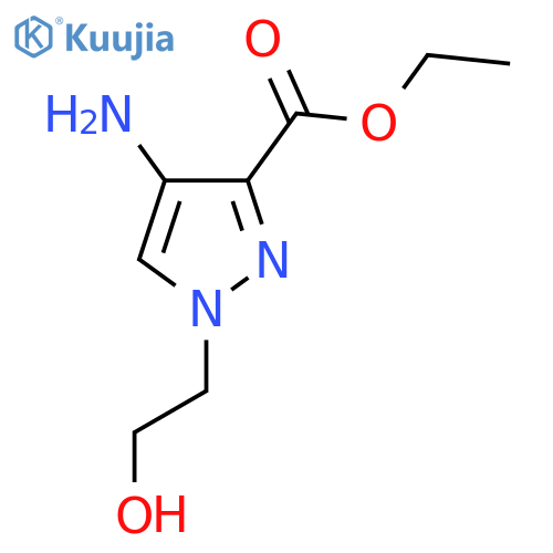 ethyl 4-amino-1-(2-hydroxyethyl)-1H-pyrazole-3-carboxylate structure