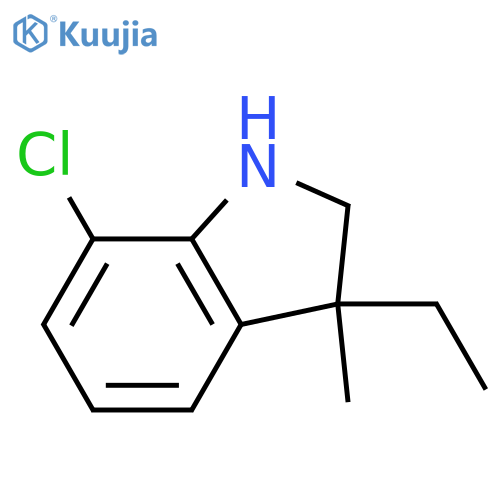 7-chloro-3-ethyl-3-methyl-2,3-dihydro-1H-indole structure