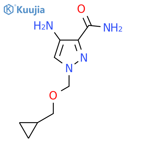 4-amino-1-(cyclopropylmethoxy)methyl-1H-pyrazole-3-carboxamide structure