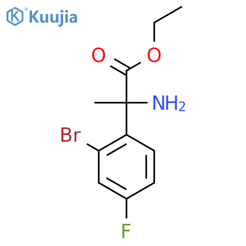 Ethyl 2-amino-2-(2-bromo-4-fluorophenyl)propanoate structure