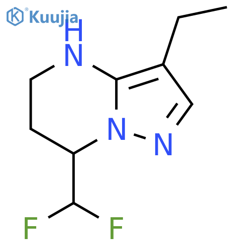 7-(difluoromethyl)-3-ethyl-4H,5H,6H,7H-pyrazolo1,5-apyrimidine structure