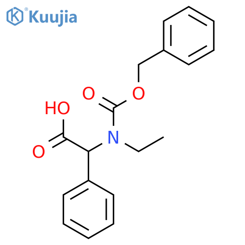 2-{(benzyloxy)carbonyl(ethyl)amino}-2-phenylacetic acid structure