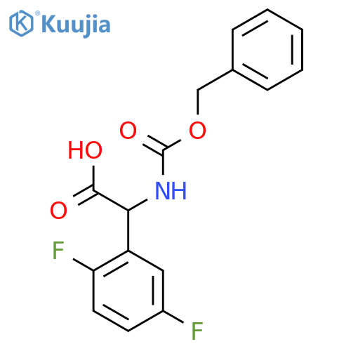 2-{(benzyloxy)carbonylamino}-2-(2,5-difluorophenyl)acetic acid structure