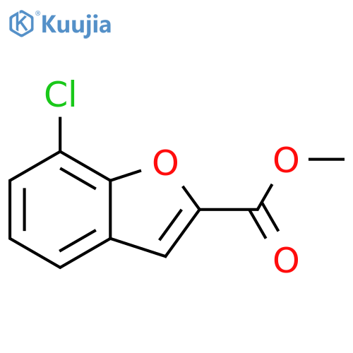 2-Benzofurancarboxylic acid, 7-chloro-, methyl ester structure