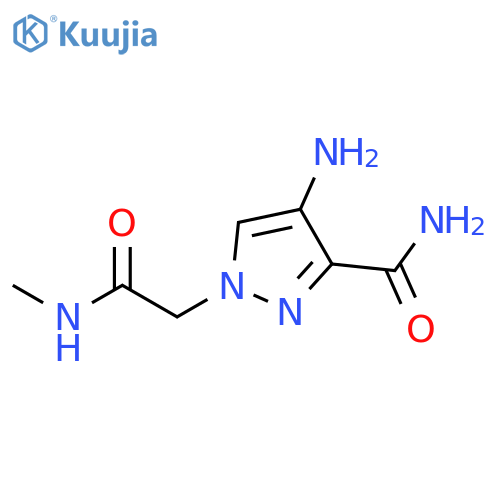 4-amino-1-(methylcarbamoyl)methyl-1H-pyrazole-3-carboxamide structure