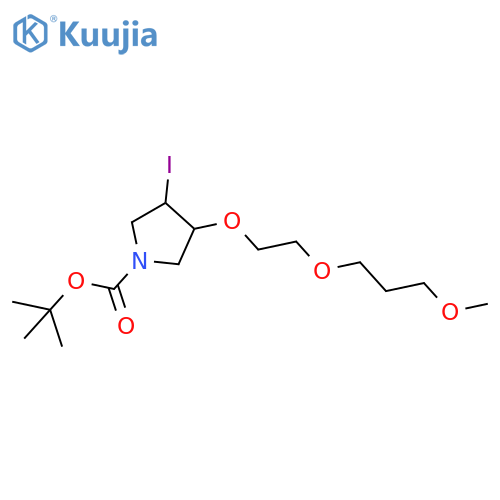tert-butyl 3-iodo-4-2-(3-methoxypropoxy)ethoxypyrrolidine-1-carboxylate structure