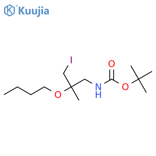 tert-butyl N-(2-butoxy-3-iodo-2-methylpropyl)carbamate structure