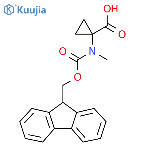 1-[9H-fluoren-9-ylmethoxycarbonyl(methyl)amino]cyclopropanecarboxylic acid structure