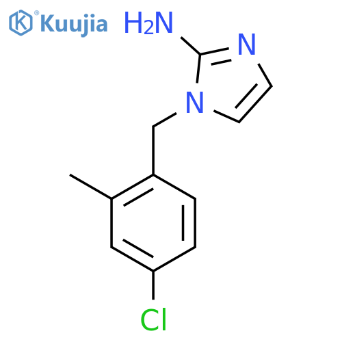 1-(4-chloro-2-methylphenyl)methyl-1H-imidazol-2-amine structure